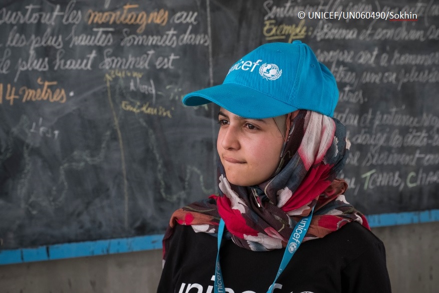 Muzoon Almellehan, refugiada Siria, Embajadora de Buena Voluntad de UNICEF 