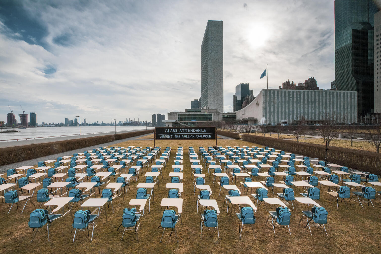 Imagen de la instalación La clase de la pandemi en Nueva York