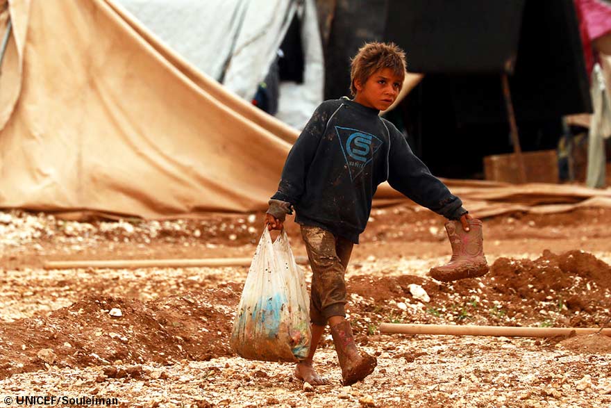 Ahmad, de Homs, sufre el duro invierno sirio