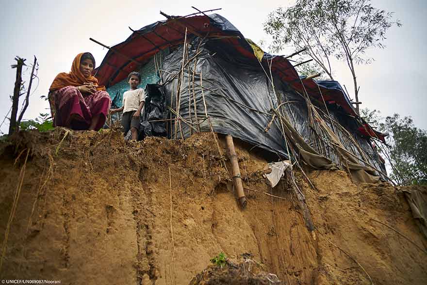 Los rohingya se preparan para el monzón en Bangladesh