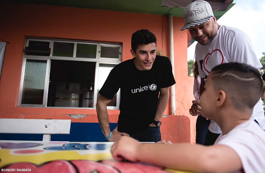 Márquez con Joul y menino