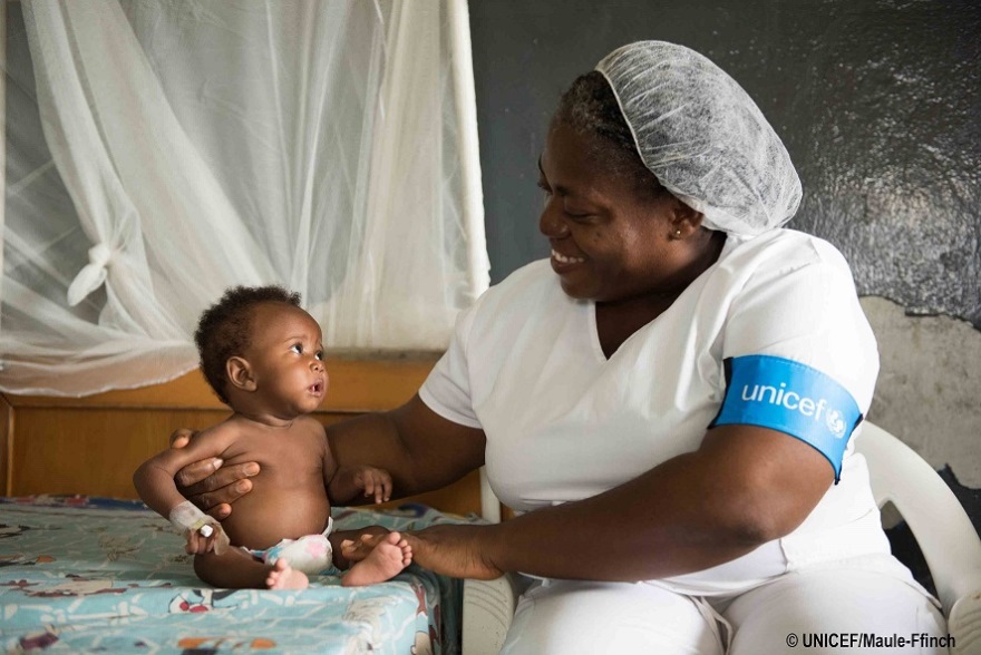 UNICEF ha vacunado a casi la mitad de los niños del mundo, tratado a 3,4 millones de niños contra la desnutrición aguda grave y liberado a 21.400 niños soldado en 2016
