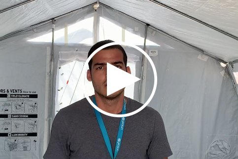 Acción de UNICEF con refugiados en Moria