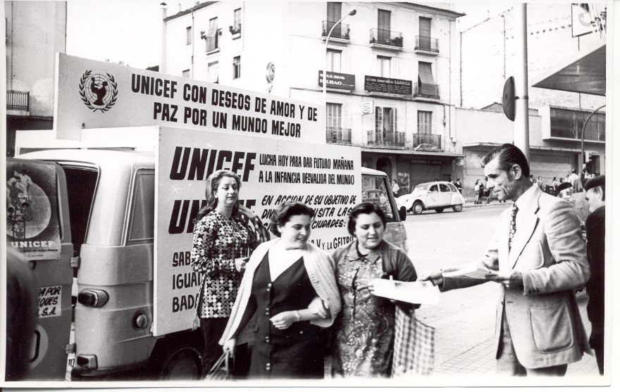 Acción de captación de socios por parte de UNICEF España