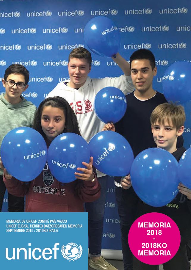 Portada Memoria UNICEF País Vasco 2019