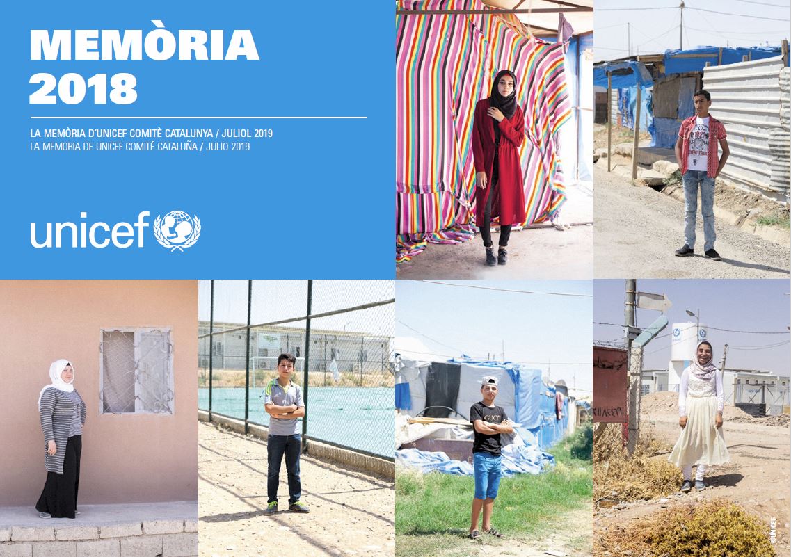 Portada Memoria 2018 UNICEF Catalunya