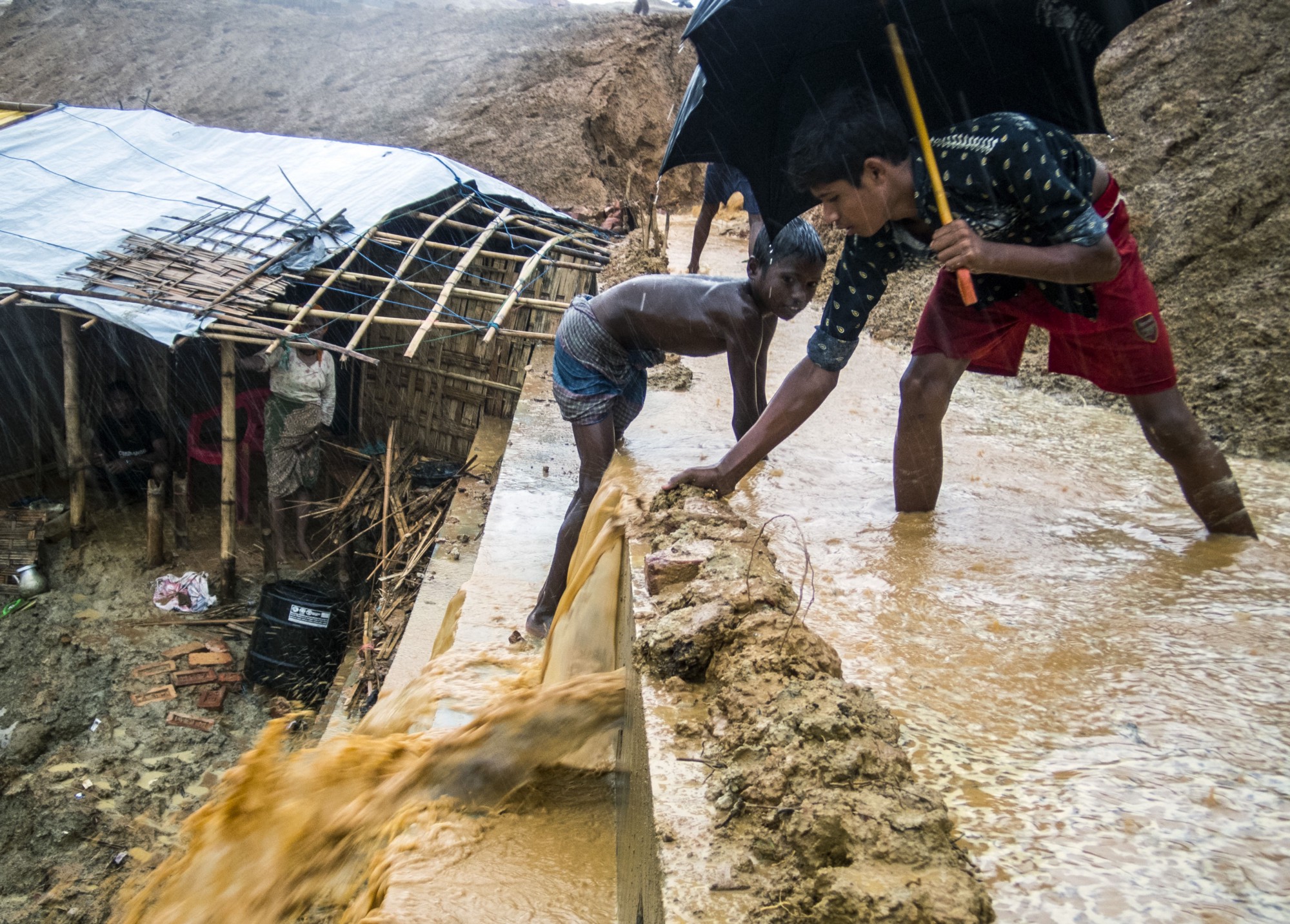Monzón sobre los campamentos rohingya en Bangladesh