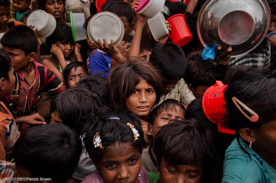 Niños rohingya en tierra de nadie