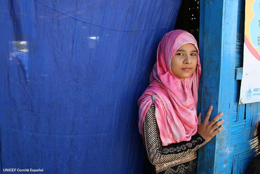 Rokiya, refugiada rohingya en Kutupalong, Bangladesh