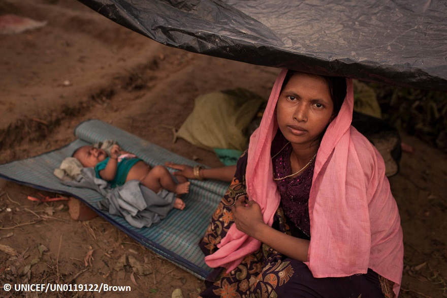 UNICEF envía ayuda a los niños rohingya que huyen a Cox’s Bazar