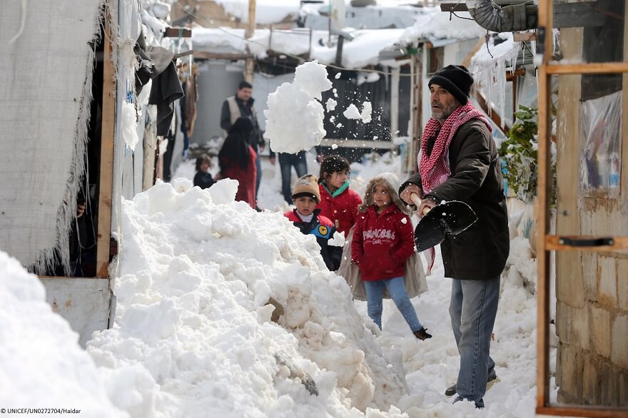 Líbano: UNICEF y sus aliados distribuyen ayuda de emergencia para unos 40.000 niños afectados por el frío 