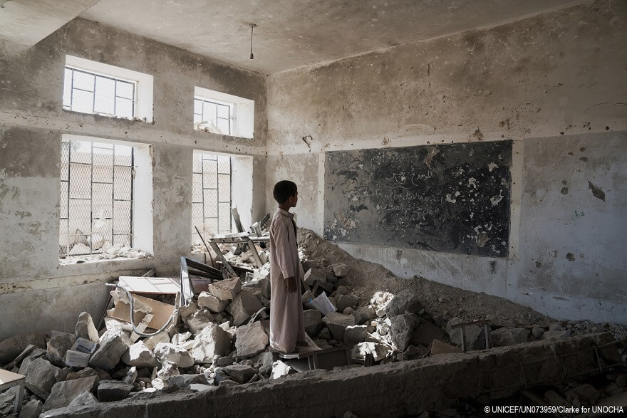 Yemen: el conflicto pone en riesgo la educación de 4,5 millones de niños 