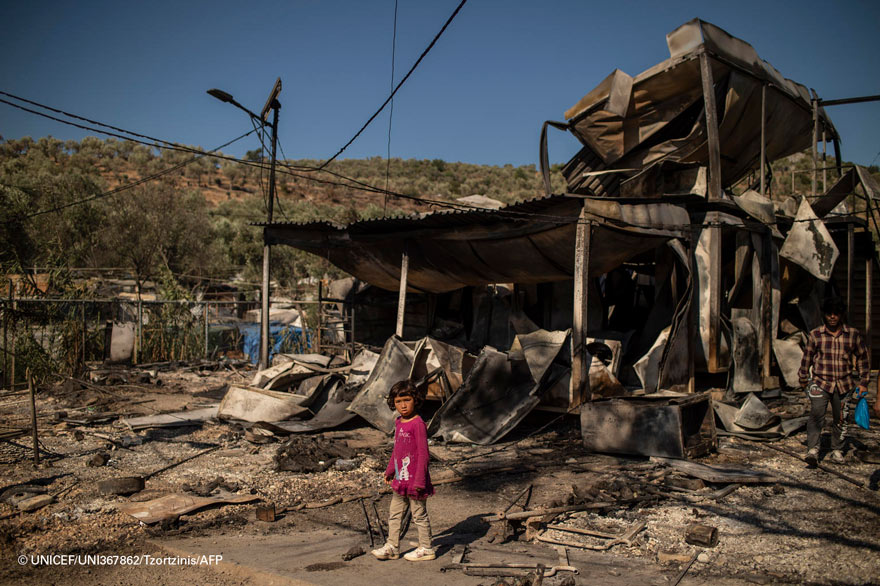 Declaración sobre sobre la situación de los niños afectados por el incendio del campamento de 