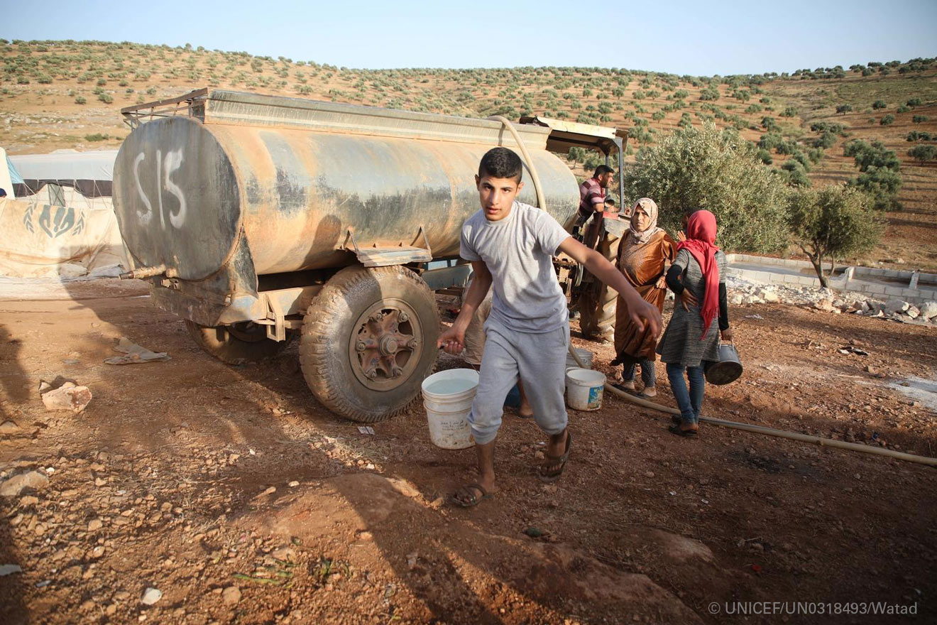 250.000 personas con el suministro de agua comprometido tras el ataque contra ocho instalaciones en Idlib, noroeste de Siria