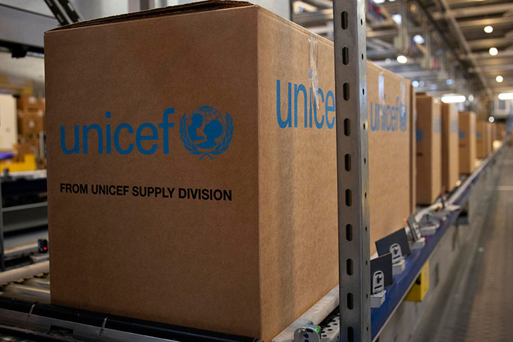 Almacén humanitario de UNICEF