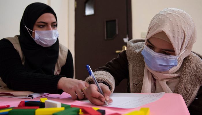 Apoyo psicosocial para los niños de Siria.