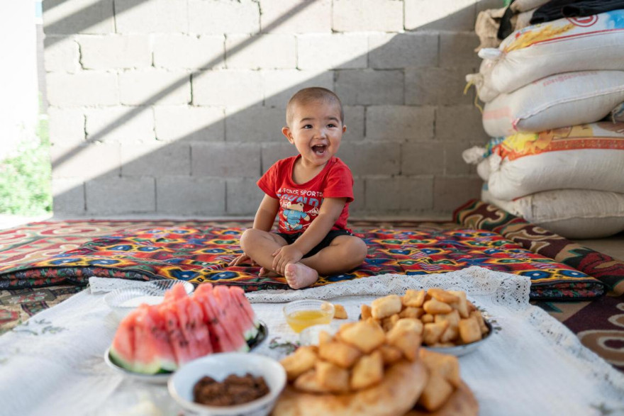 La alimentación nutritiva de Ariet en Kyrgyzstan.