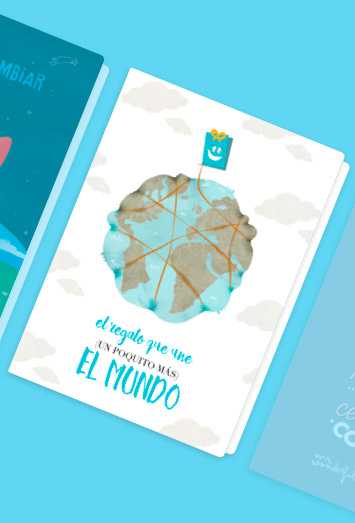 Regalo Azul - Tarjeta Postal
