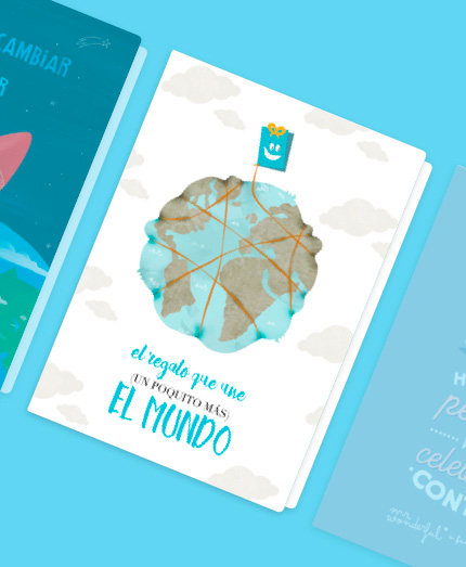 Regalo Azul - Tarjeta Postal