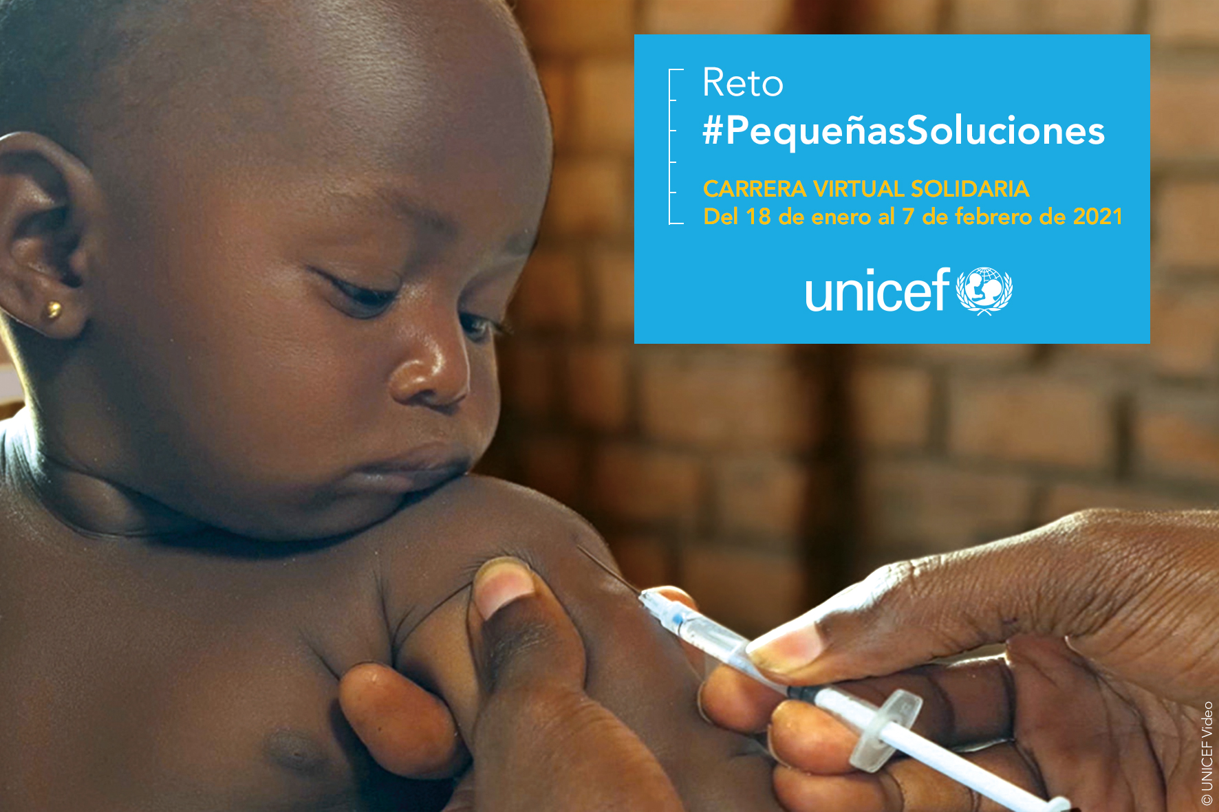 UNICEF España propone a las empresas una carrera virtual solidaria a favor de la vacunación infantil