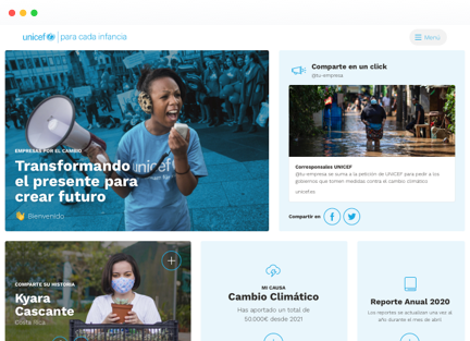 Imagen de la versión en escritorio del Área Privada
