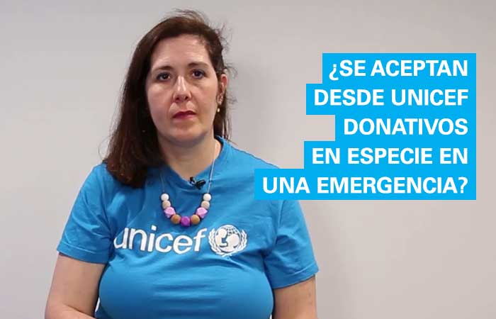Donaciones en especie en emergencias.