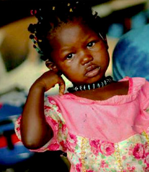 Niña en República Centroafricana