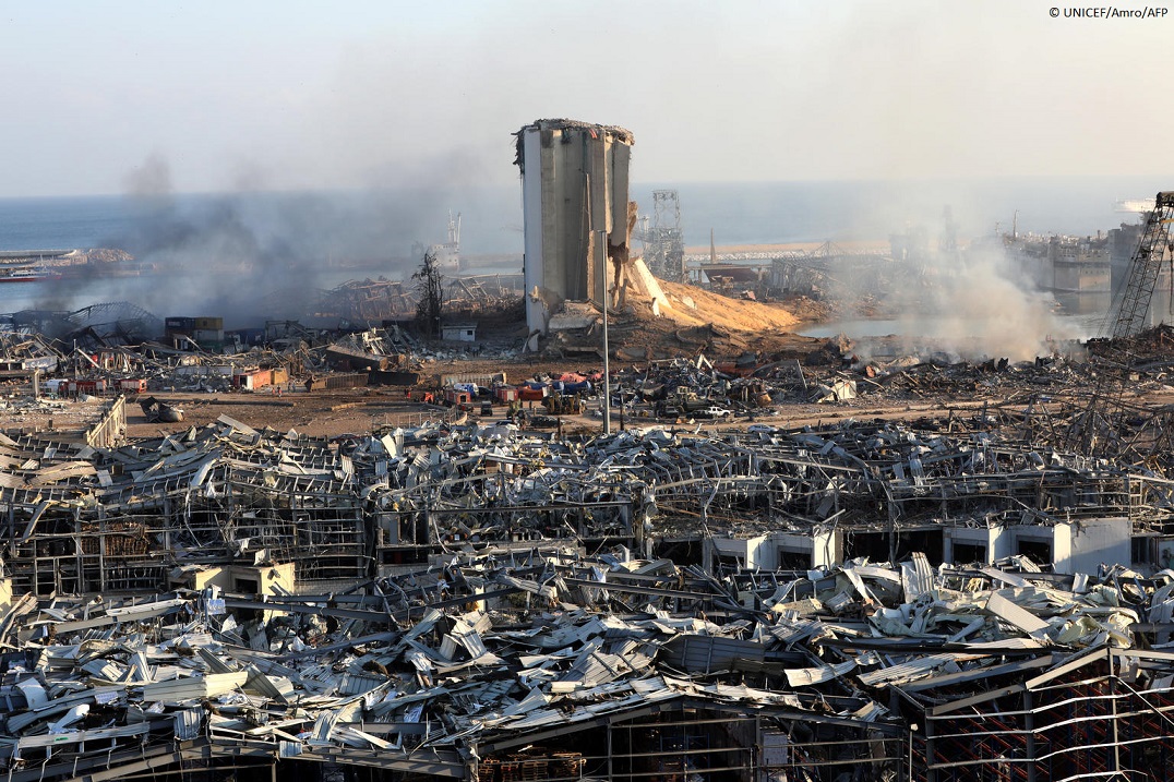 Explosiones en Beirut, acción de UNICEF