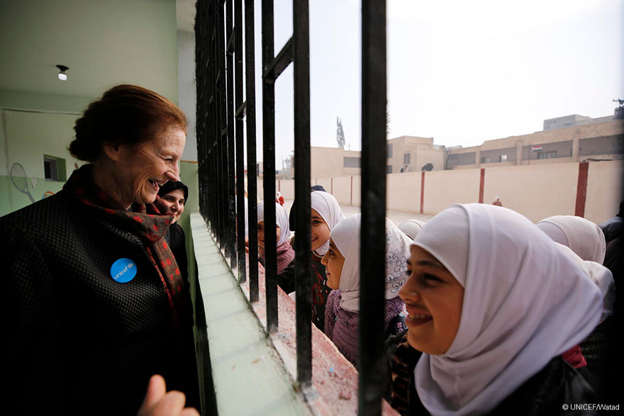 Henrietta Fore, directora ejecutiva de UNICEF, visita Siria