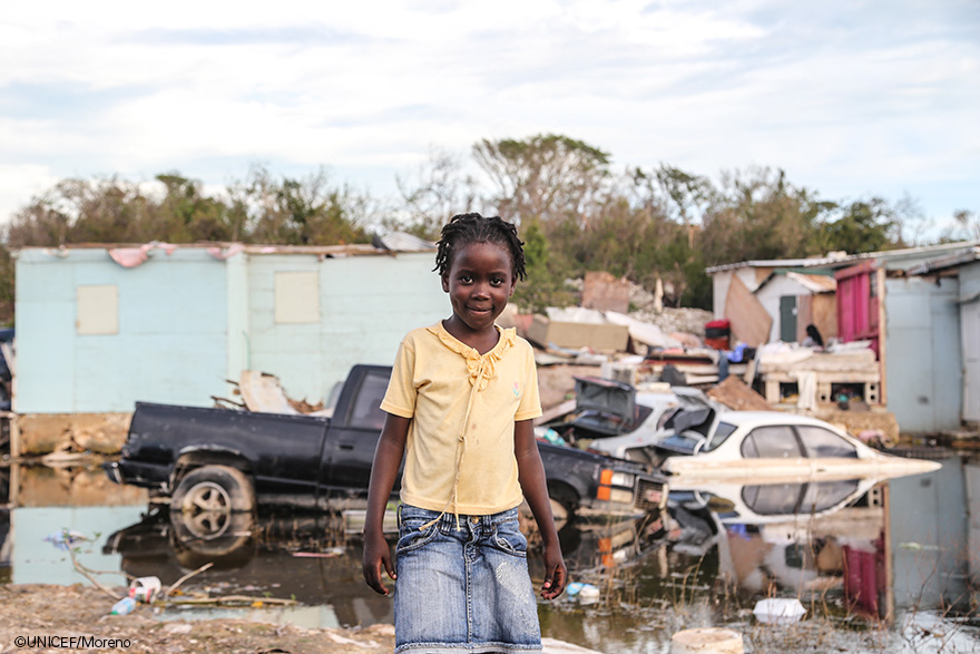 Niños afectados huracán Irma