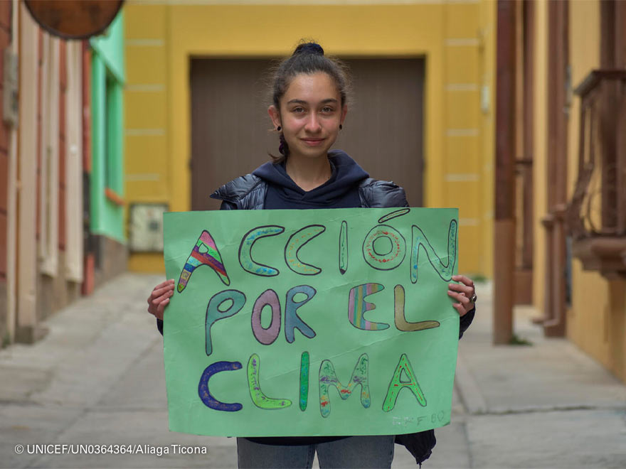 Imagen acción contra el clima - UNICEF