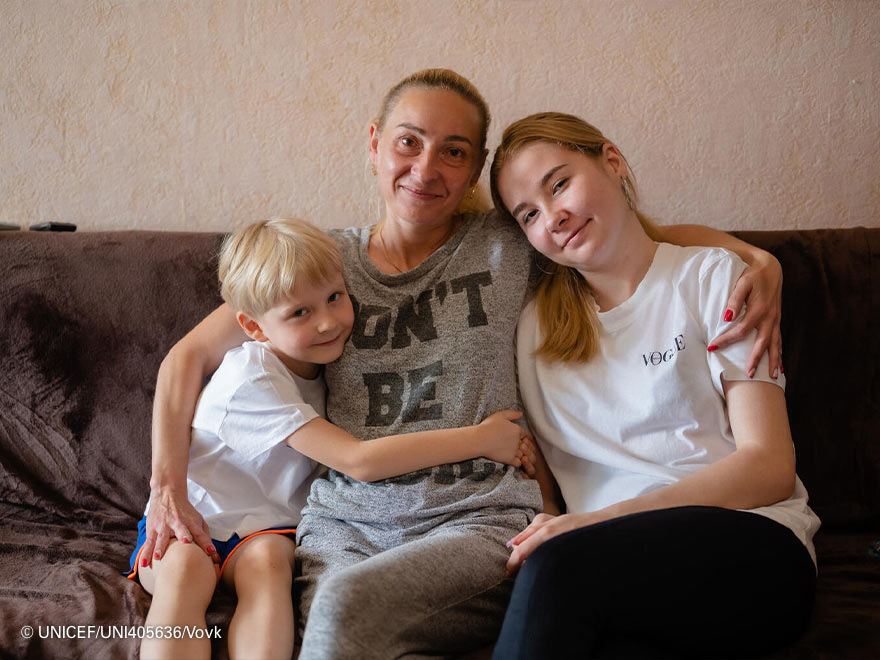 Una familia en su nuevo hogar
