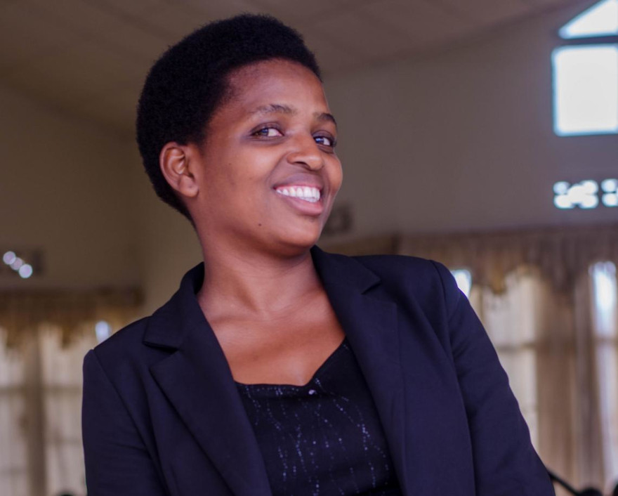 Joselyne, representante adolescente en la Comisión Nacional de Infancia en Ruanda.