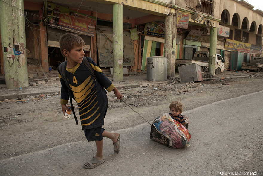 Ayuda a los niños de Mosul con UNICEF