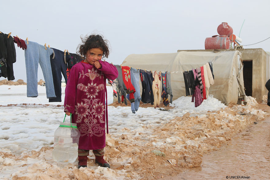 Niños de Siria: luchando contra el frío