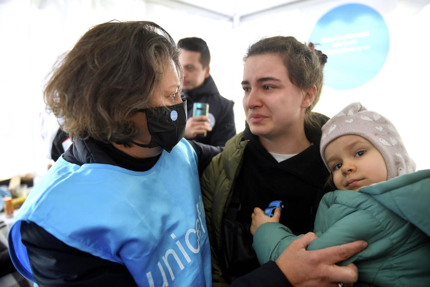 Ucrania: la mitad de los desplazados son niños.