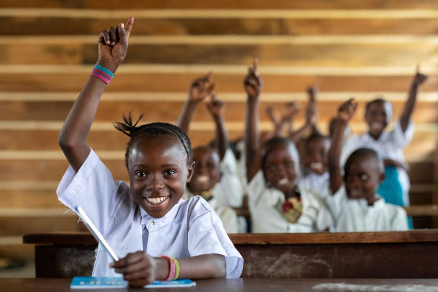 Reconstrucción de una escuela en RDC.