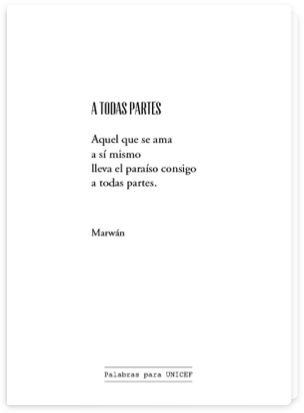 Palabras para UNICEF - Portada Marwán