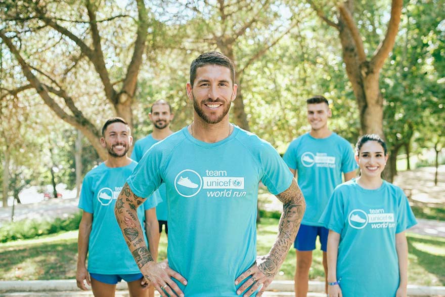 Corre en el equipo de Sergio Ramos ¡y cambia miles de vidas con UNICEF!