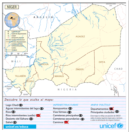 Mapa interactivo de Níger