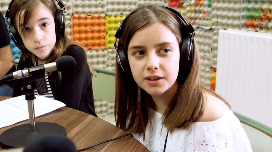 Participantes de Radiouvín, la radio escolar del CEIP Príncipe Felipe