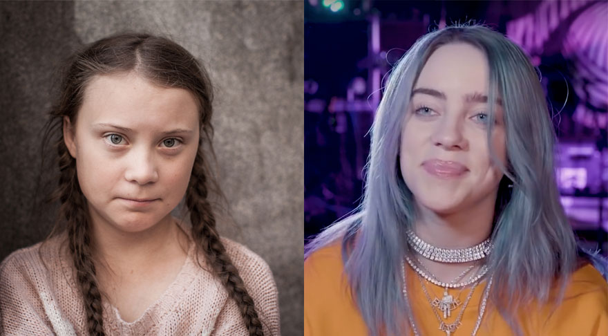 Greta Thunberg y Billie Eilish - Ciberacoso