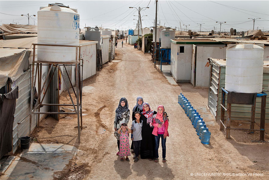 Agua y familias: campo de refugiados de Za'atari (Jordania)