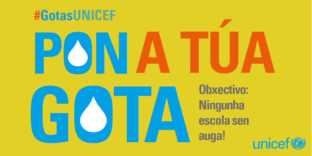Póster co texto: "Pon a túa gota"