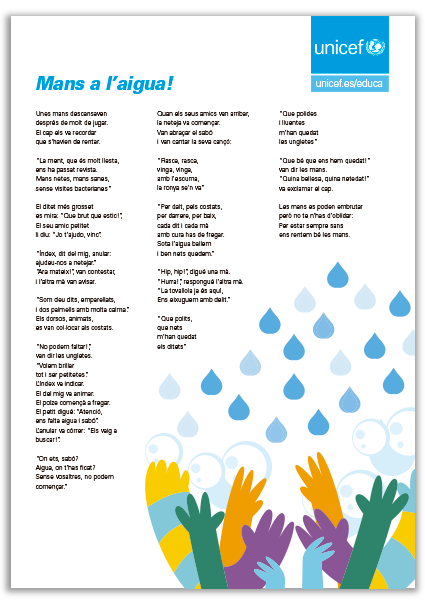 Activitat per a Educació Infantil basada en el poema "Mans a l'aigua"
