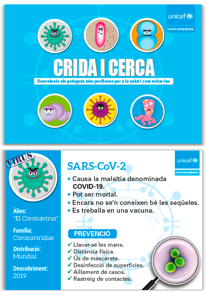 Crida e cerca: Els patògens més buscats - Fitxes per a l'aula