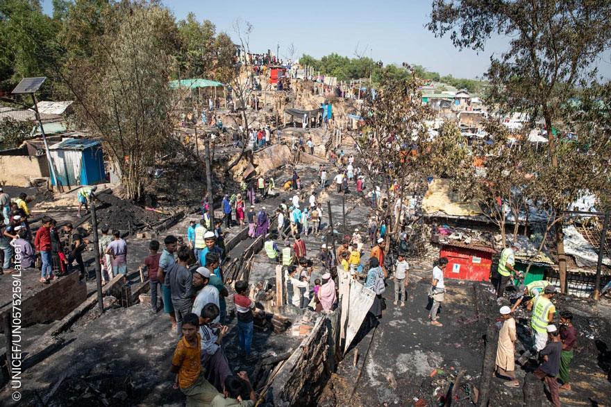 Una de las zonas afectadas por el incendio