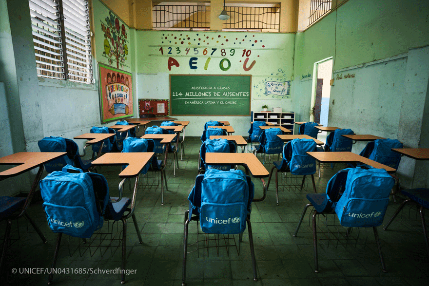 UNICEF: el primer día de escuela se retrasa indefinidamente para 140 millones de niños y niñas de todo el mundo debido a la COVID-19