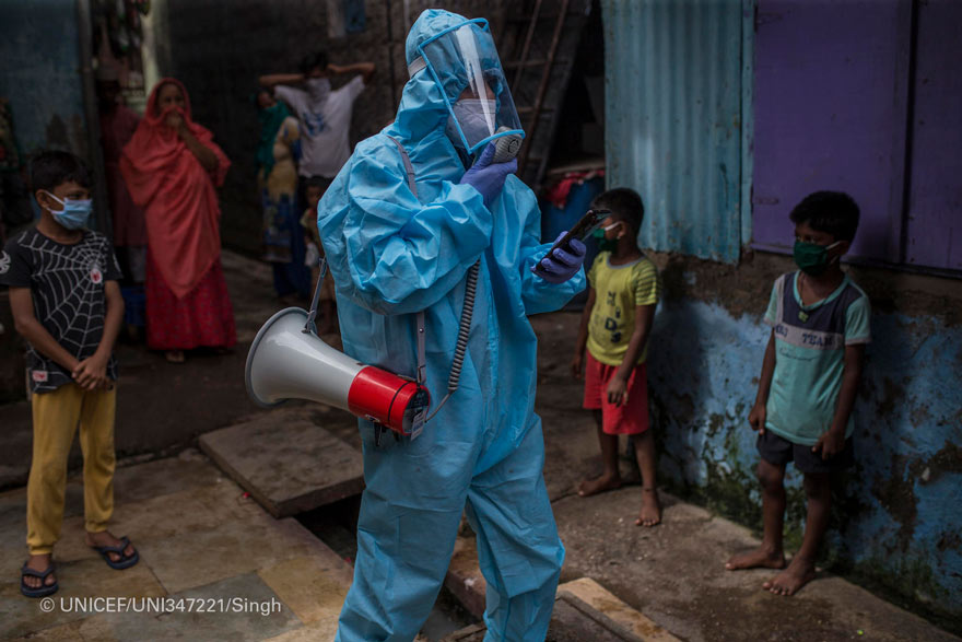 UNICEF: Los niños y niñas afectados por el aumento de casos de COVID-19 en India y el sur de Asia están viviendo una tragedia