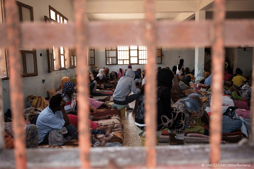 La seguridad y el bienestar de los niños en alto riesgo en los centros de detención de Libia 